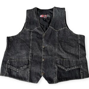 Zonv Black Denim Vest